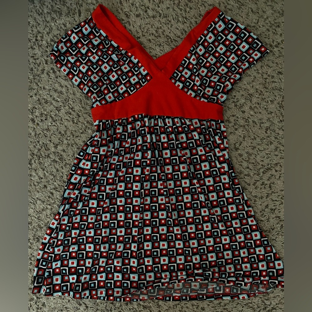 2000’s Geometric Babydoll Top